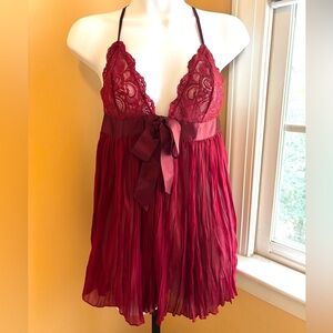 Victoria’s Secret Pleated Babydoll Top | Red | Size: M